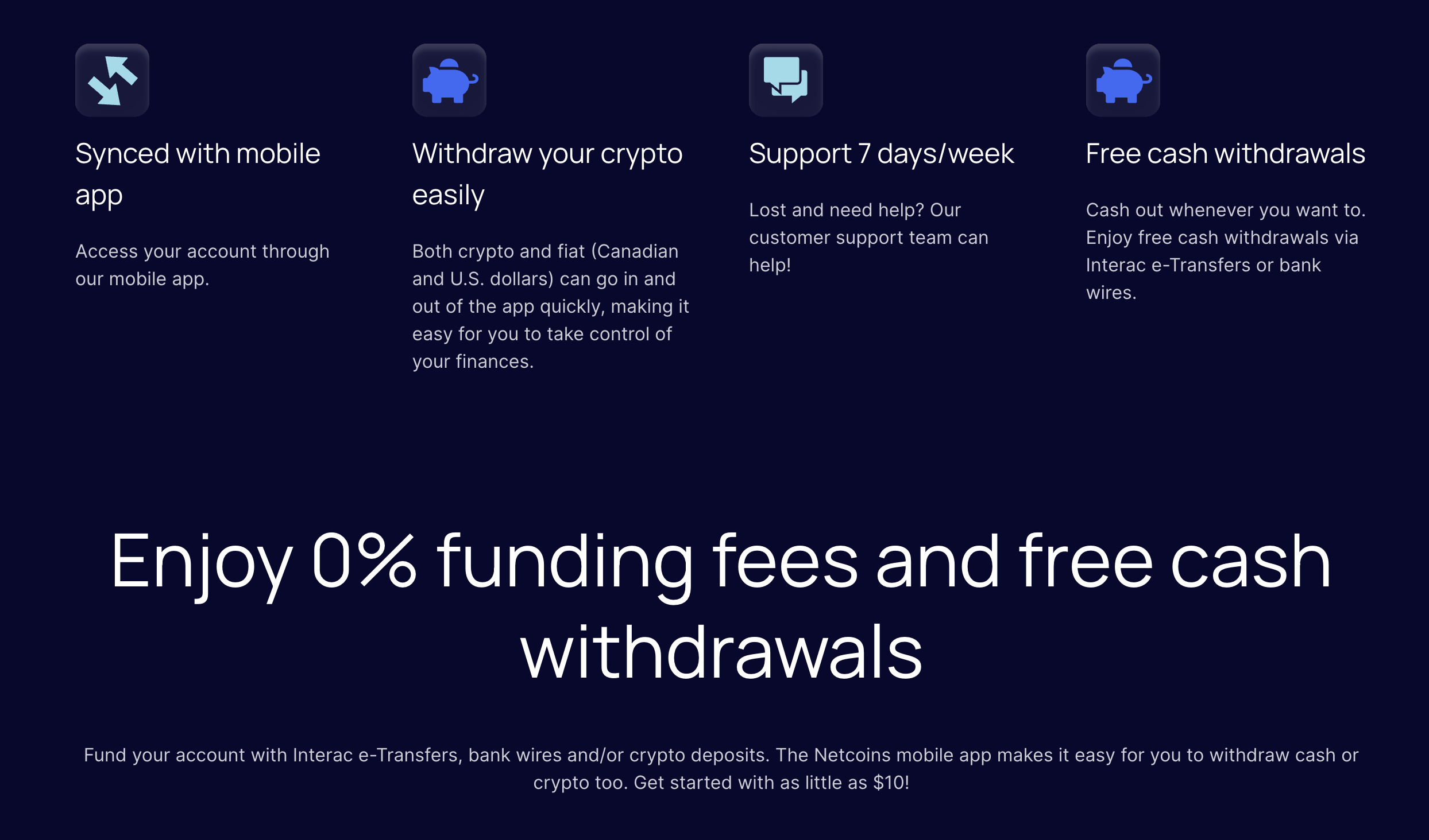Netcoins App Features